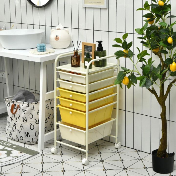 Hivvago 6 Drawers Rolling Storage Cart Organizer