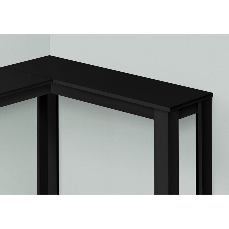 Monarch Specialties I 3657 Accent Table, Console, Entryway, Narrow, Corner, Living Room, Bedroom, Laminate, Black, Transitional