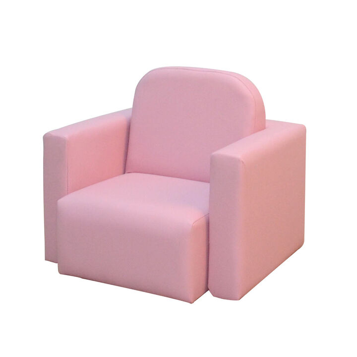 Pink Versatile Tot Seat: 2-in-1 Convertible Kids Sofa & Table