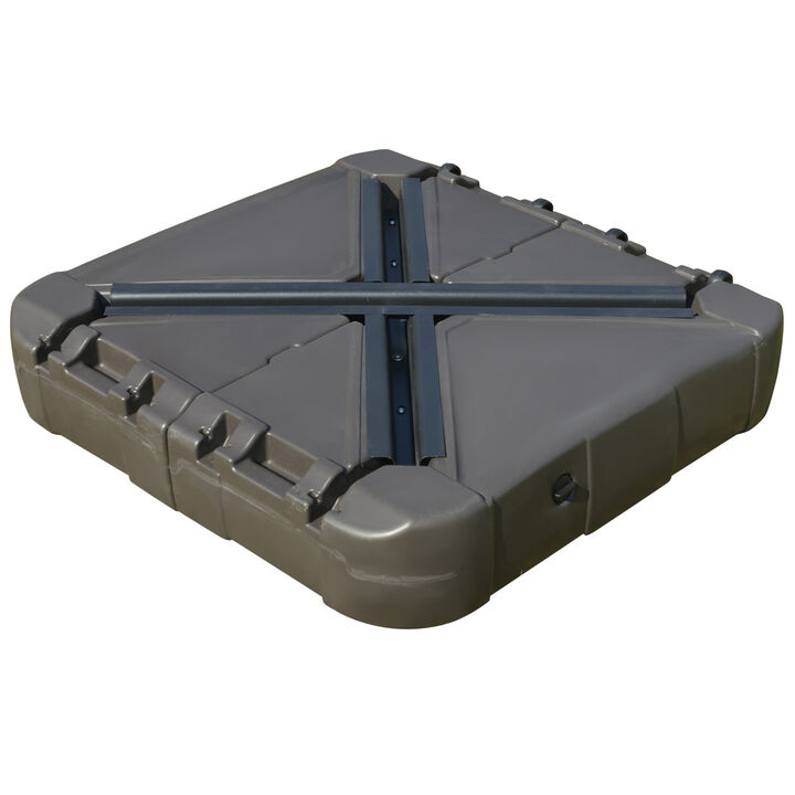 Outdoor Backyard Cantilever Umbrella Base, Fill with Sand or Water for Security