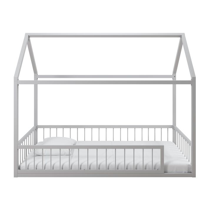 Little Seeds Skyler Metal House Bed with Rail