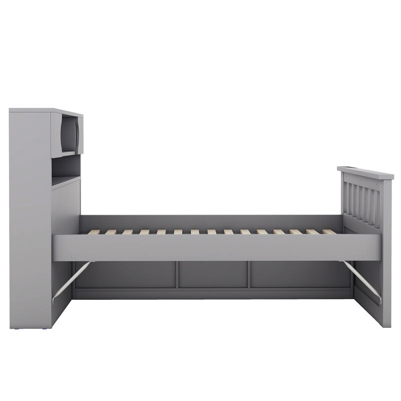 Merax Captain Platform Bed Frame with Storage