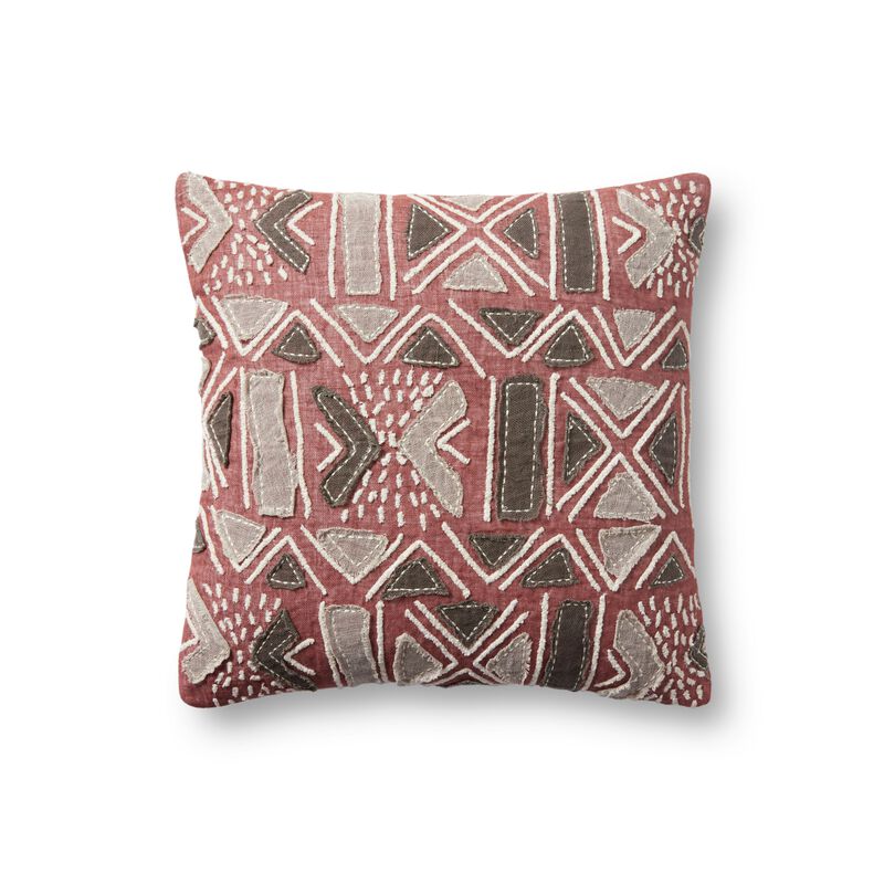 PLL0022 Rust/Multi 18"x18" Poly Pillow