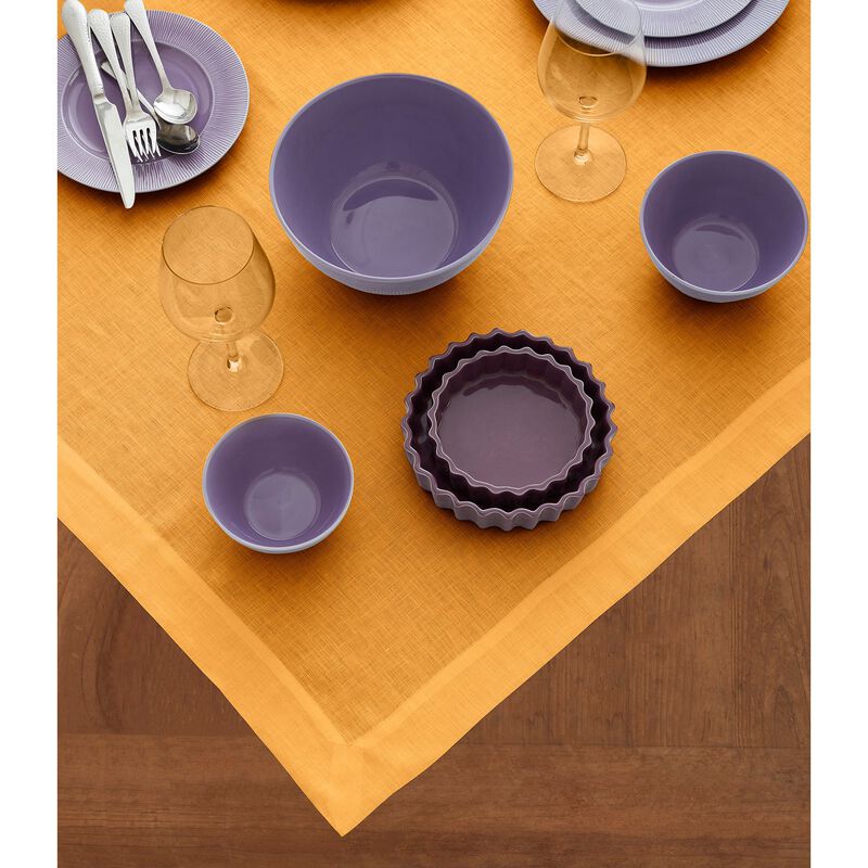 Solino Home 100% Pure Linen Table Throw 52 x 52 Inch | Fete