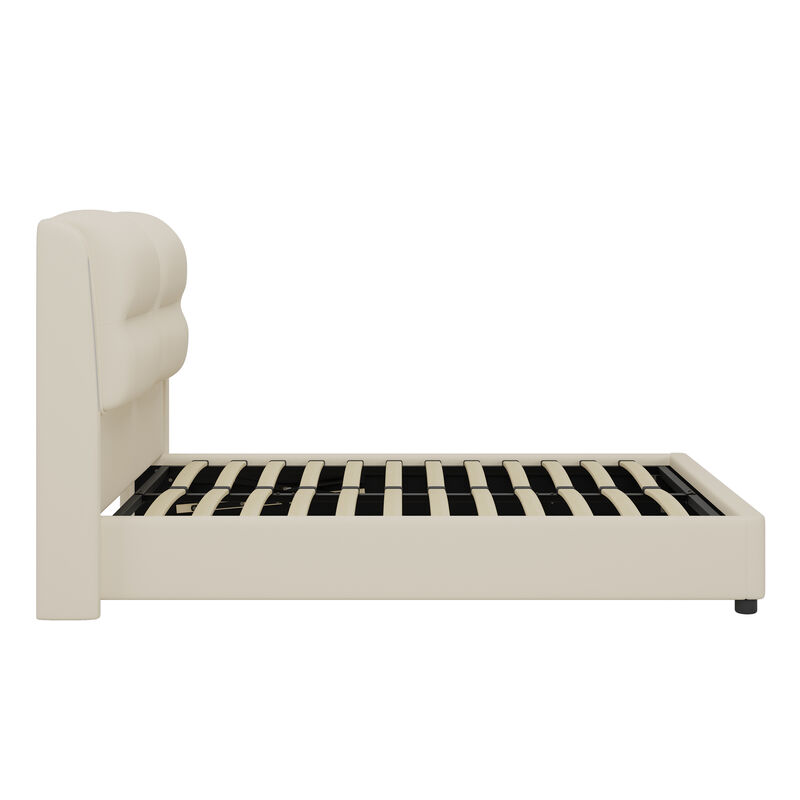 Merax Hydraulic Platform Bed with Lift Up Storage