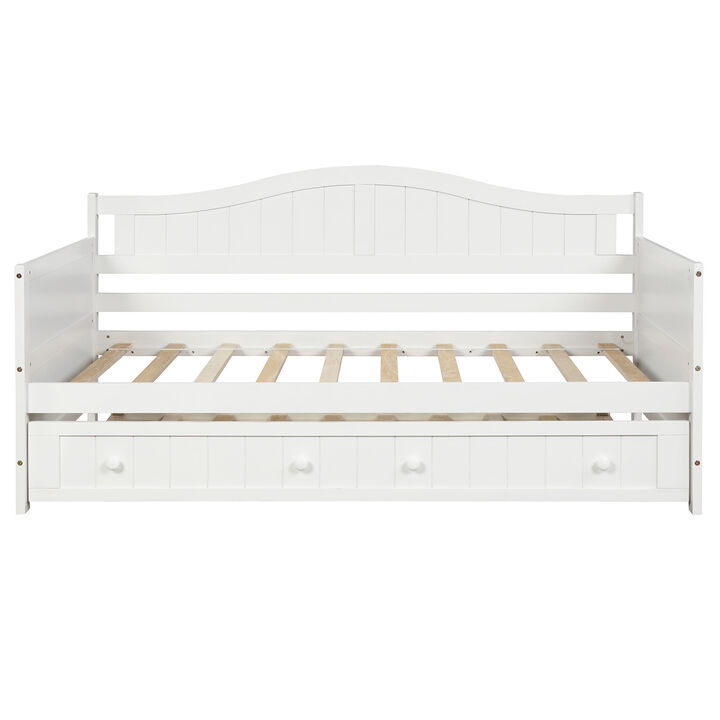 Merax Wooden Daybed with Trundle Bed
