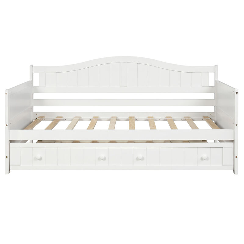 Merax Wooden Daybed with Trundle Bed