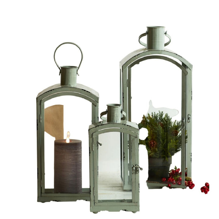 Set of 3 Decorative Lanterns for Home and Outdoor Lighting