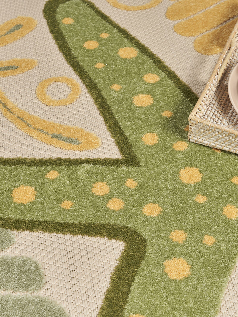 Aloha ALH24 Green/Yellow 10' x 14' Rug