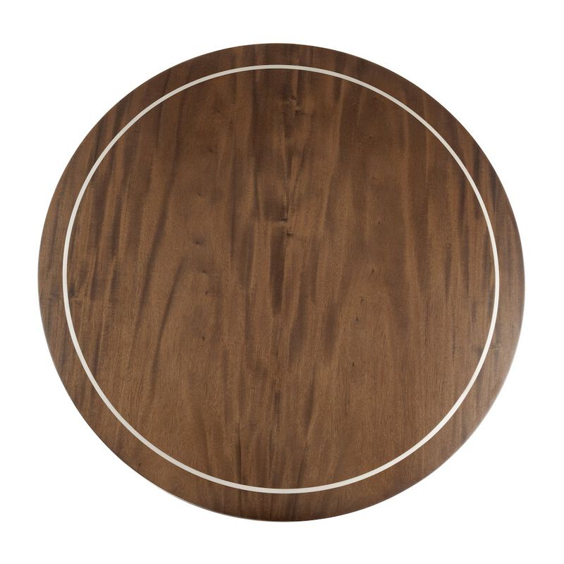 Michael Amini Villa Cherie End Table - Hazelnut
