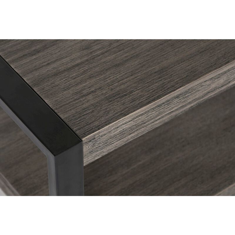 Jofran Pinnacle Modern Loft Iron and Wood Sofa Table