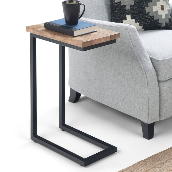 Simpli Home Skyler Solid Mango Wood C Side Table In Natural