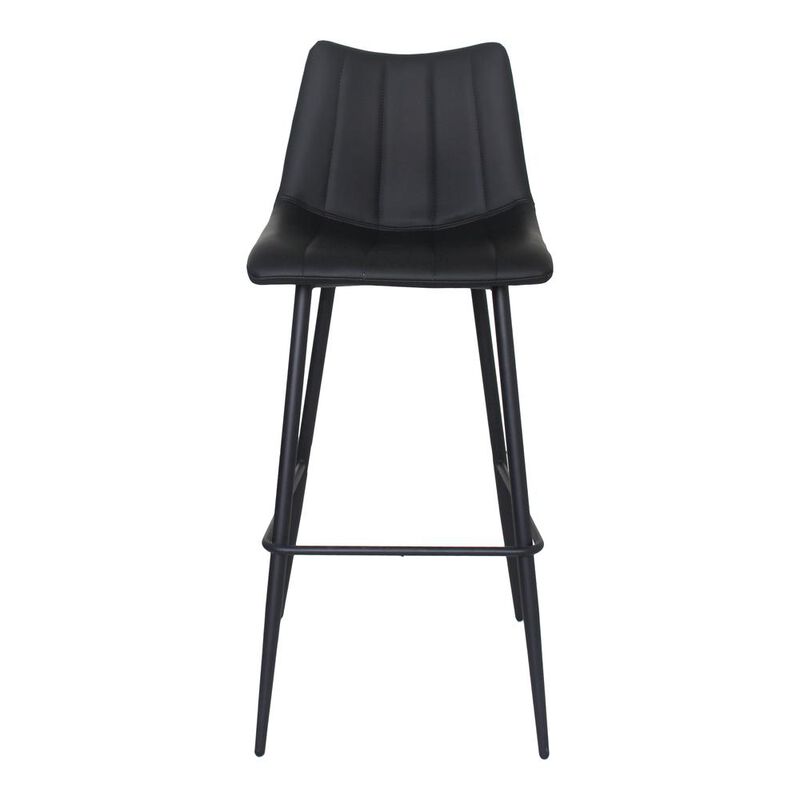 Moe's Home Collection Alibi Bar Stool Matt Black-Set Of Two