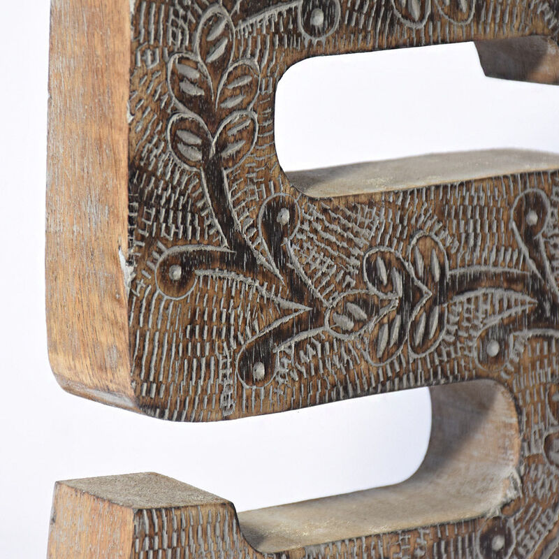 Vintage Gray Handmade Eco-Friendly "S" Alphabet Letter Block For Wall Mount & Table Top D�cor