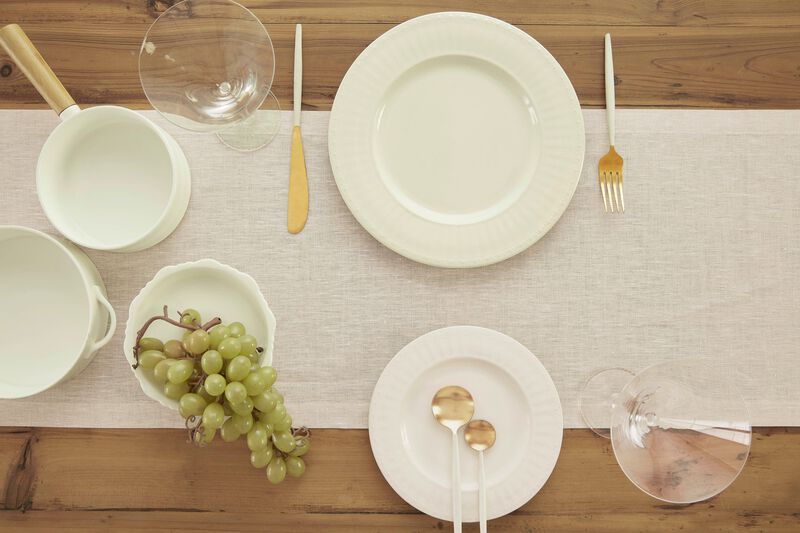 Solino Home 100% Pure Linen Table Runner | Athena for Thanksgiving, Christmas