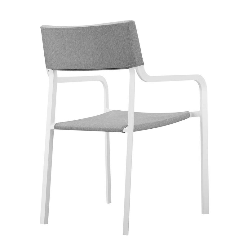 Raleigh Stackable Outdoor Patio Aluminum Dining Armchair-Benzara