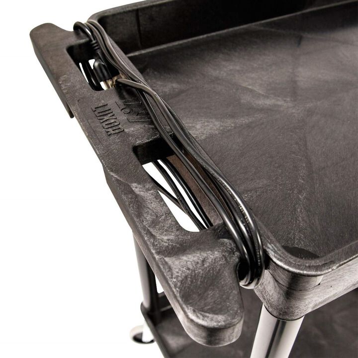 Luxor 3 Shelf Black Tub Cart