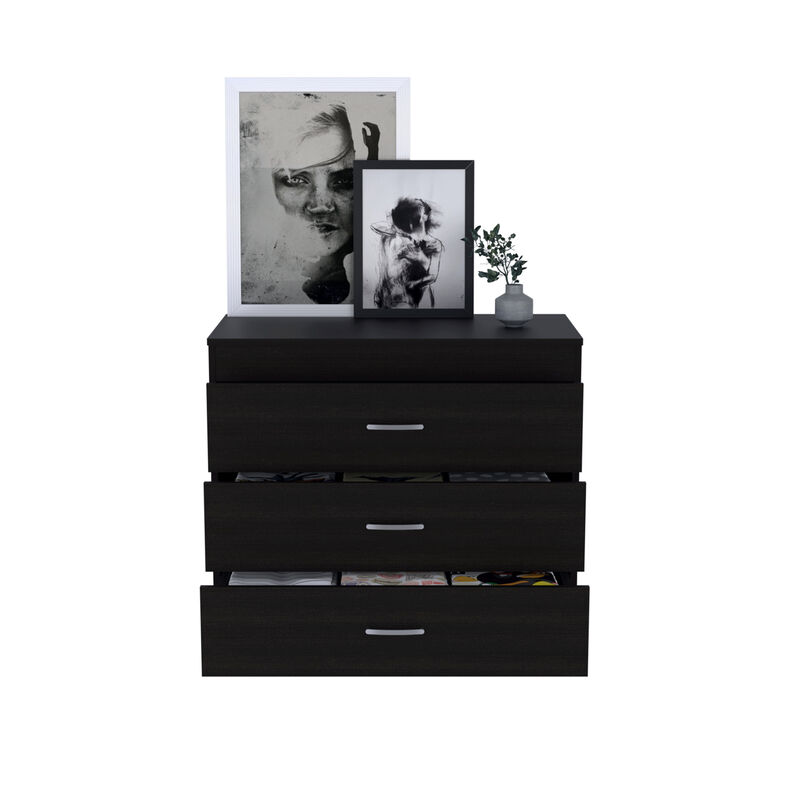 Three Drawer Dresser Lial, Bedroom, Black