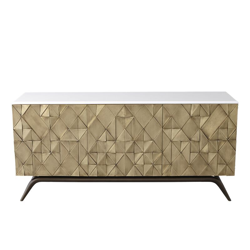 Triangle Cabinet-Brass