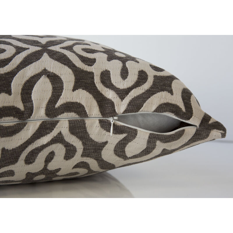Monarch Specialties I 9216 Pillows, 18 X 18 Square, Insert Included, Decorative Throw, Accent, Sofa, Couch, Bedroom, Polyester, Hypoallergenic, Brown, Modern