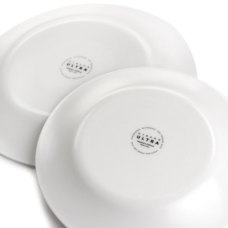 Gibson Ultra 36 Piece Tempered Opal Glass Combo Dinnerware Set in White