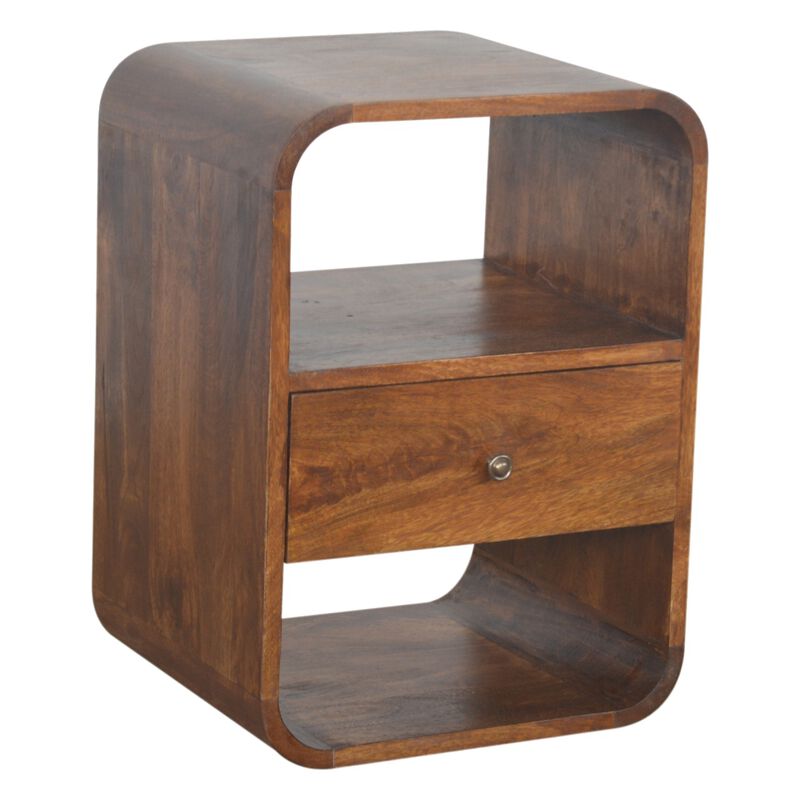 Artisan Furniture Chestnut Curved Edge 1 Drawer Nightstand