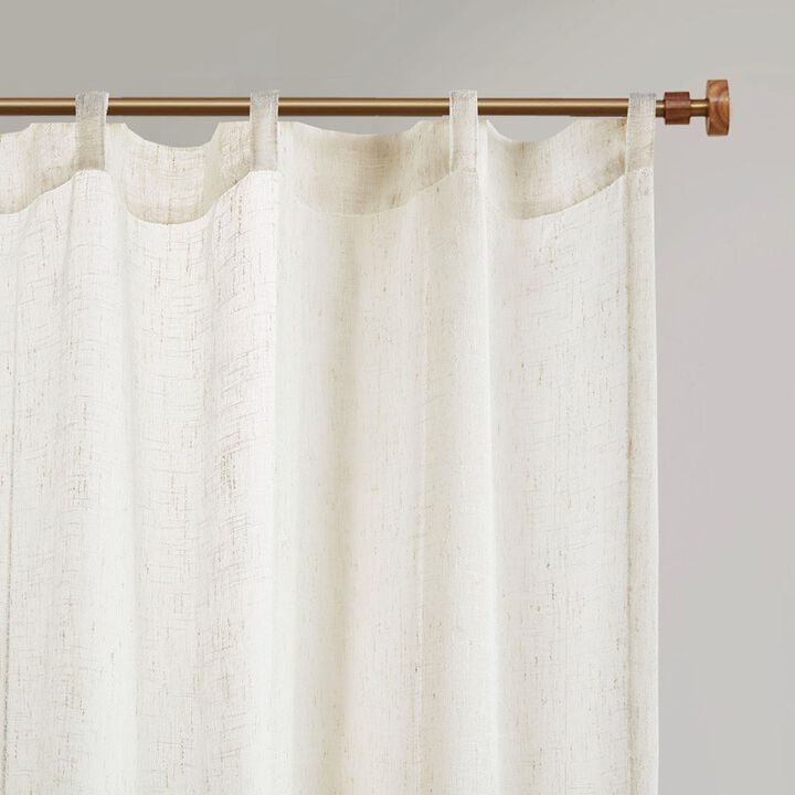 Gracie Mills Theron Lightweight Lined Yarn Dye Sheer Window Panel Pair