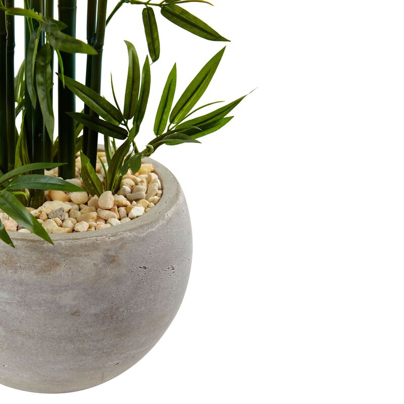 Hivvago 4 Feet Bamboo Tree in Sand Colored Bowl