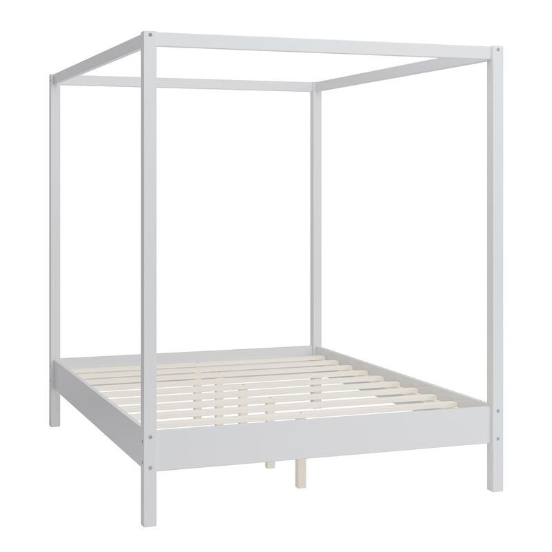Merax Canopy Bed Frame Four Poster Platform Bed