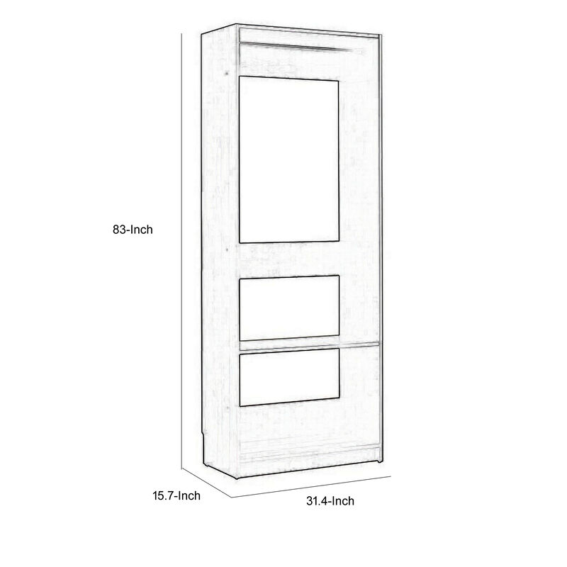 Dee Modular Closet System, 1 Metal Hanging Rod and 1 Shelf, Oak Brown