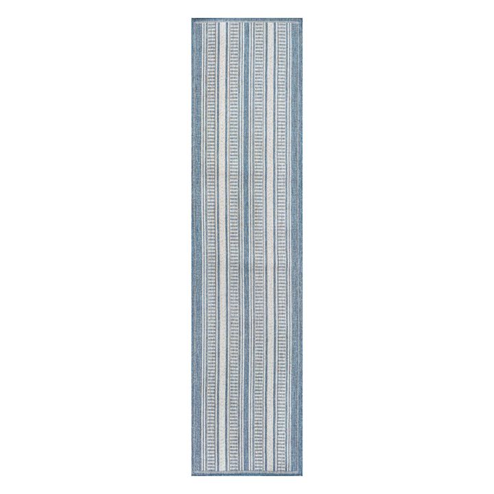 Haynes Modern Double Stripe Indoor/Outdoor Area Rug