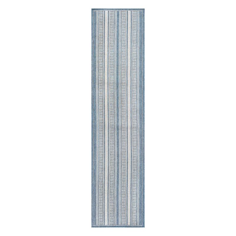 Haynes Modern Double Stripe Indoor/Outdoor Area Rug
