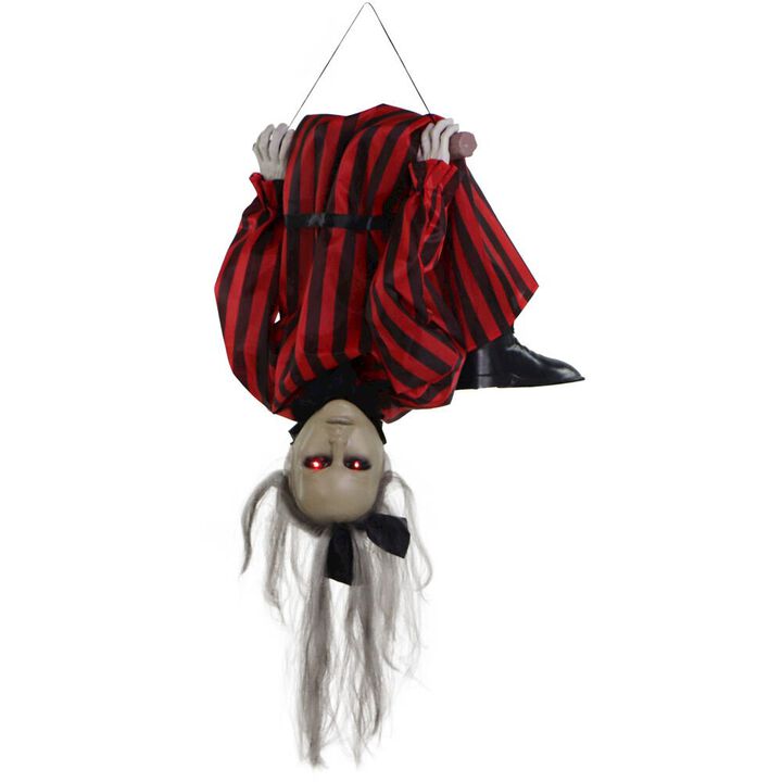 Haunted Hill Farm Animated B/R Upside down Hanging Creepy Girl