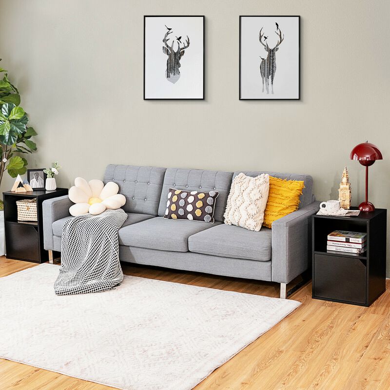 Set of 2 Nightstands Side End Table for Bedroom