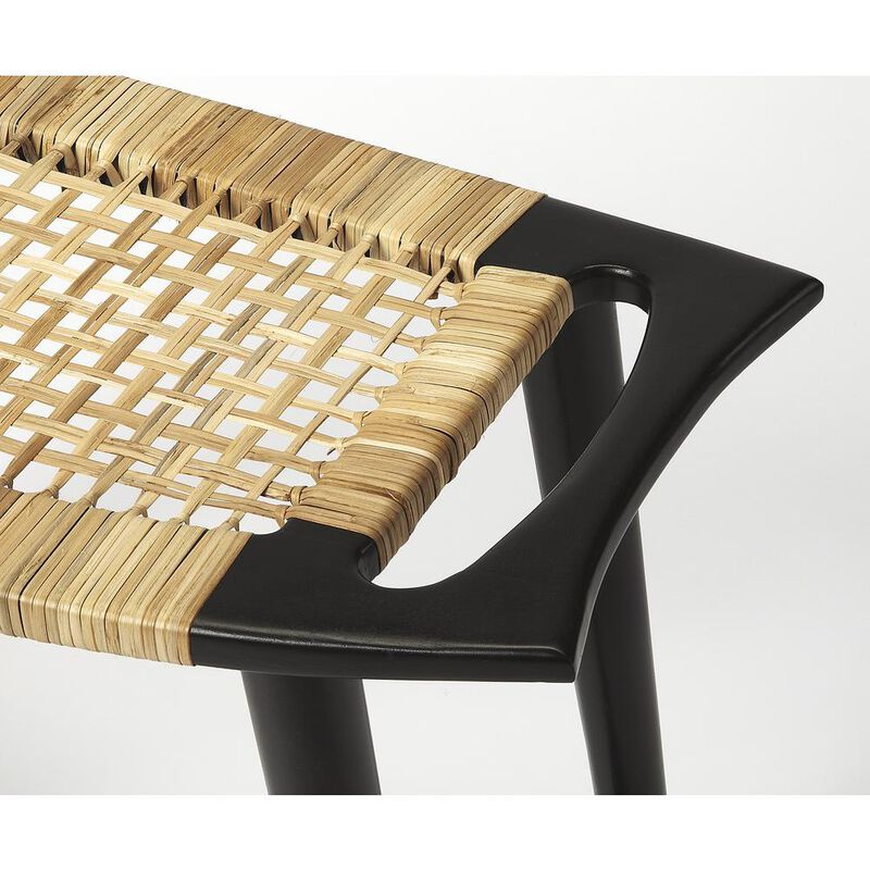 Natural Black Rattan Stool, Belen Kox