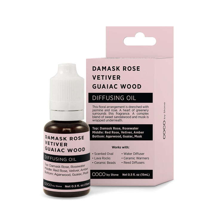 Diffusing Oil - Damask Rose, Vetiver, Guaiac Wood