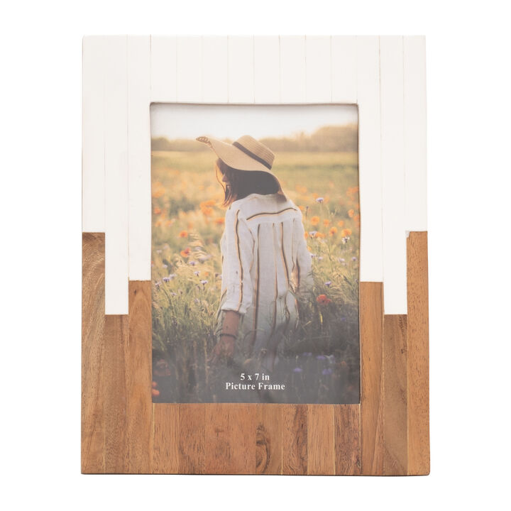 5"x7" Nat/Wht 2Tone Photo Frm