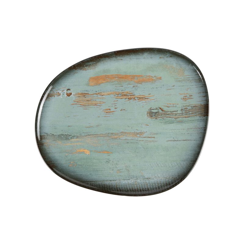 Madera 13" x 10.75" Organic Decorated Porcelain Plate