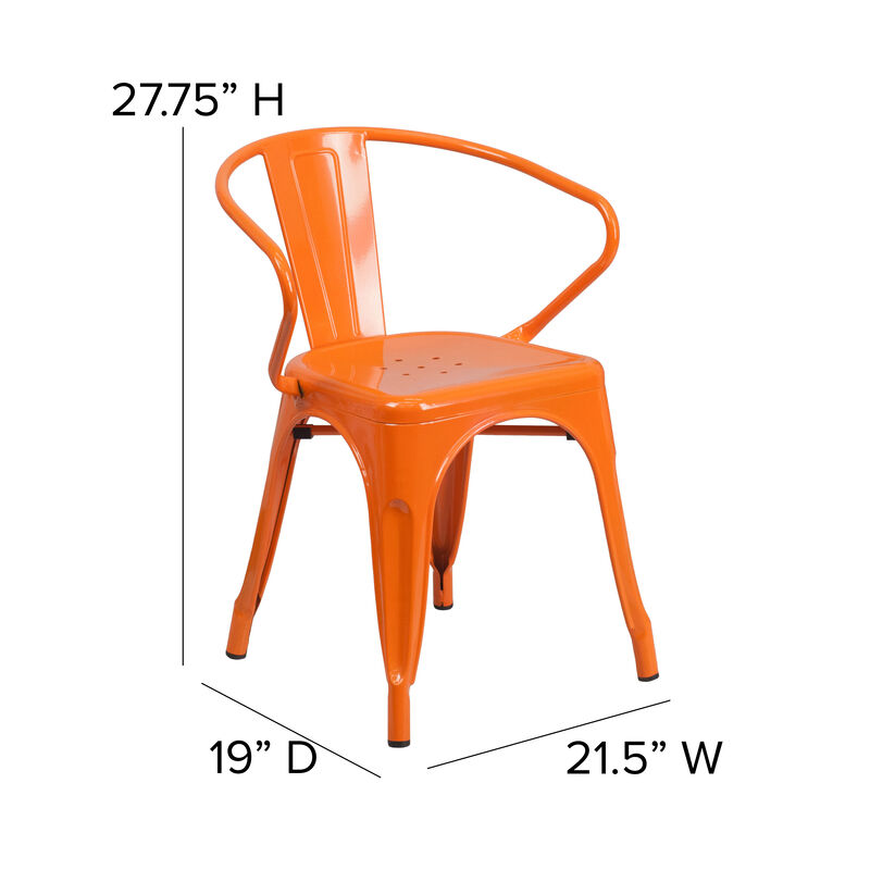 Metal Colorful Restaurant Chairs