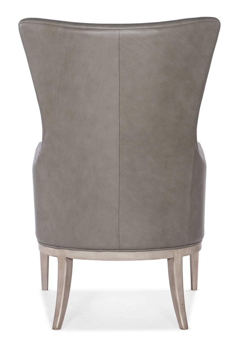 Kyndall Club Chair in Grey with Accent Pillow