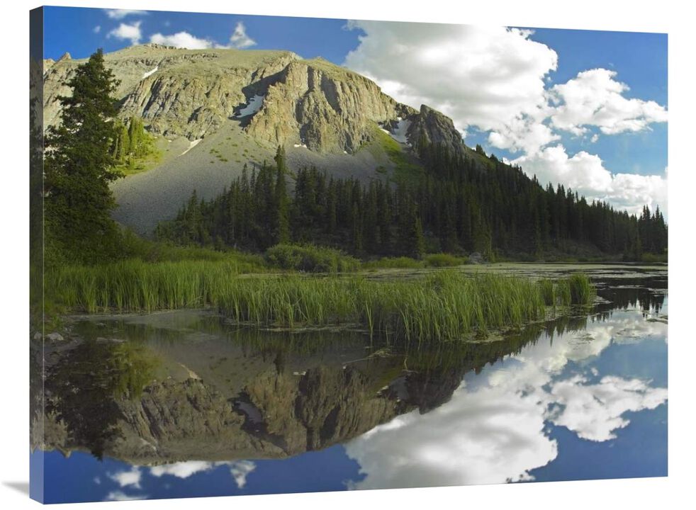 Palmyra Peak reflected in Alta Lake, Colorado-Canvas Art-40x30