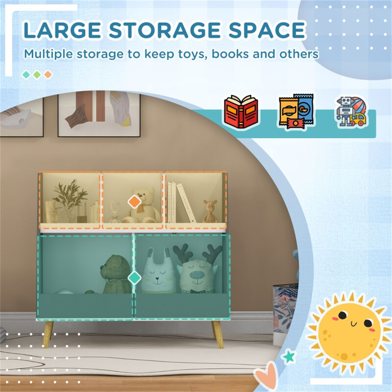 Sturdy Kids Bookcase with Open Shelves for Storytime Essentials