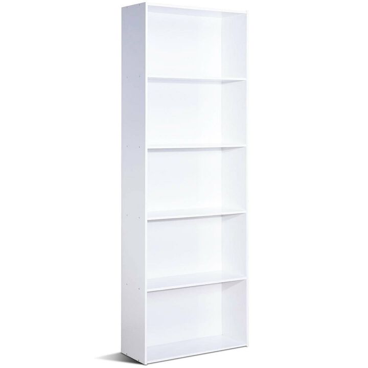 Hivvago Modern 5-Tier Bookcase Storage Shelf