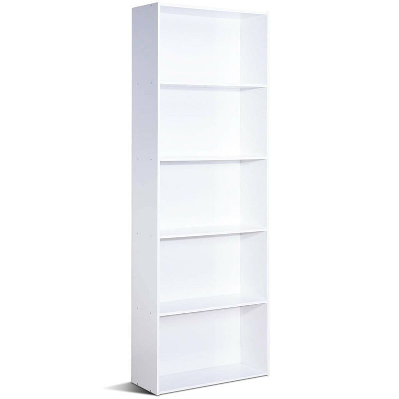 Hivvago Modern 5-Tier Bookcase Storage Shelf