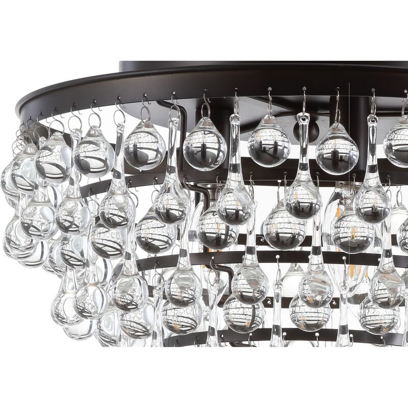 Toronto Metal/Crystal LED Flush Mount