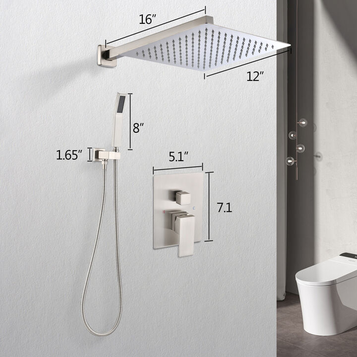 12" Rain Shower Head Systems Wall Mounted Shower 0004