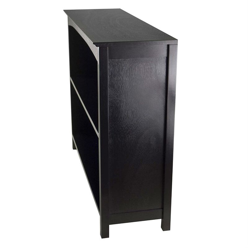 Hivvago Espresso Sturdy 3 Tier Bookcase Shelf Dresser