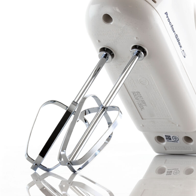 Proctor Silex Easy Mix 5 Speed Hand Mixer in White