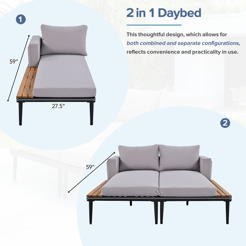 Merax Modern Outdoor Daybed Patio