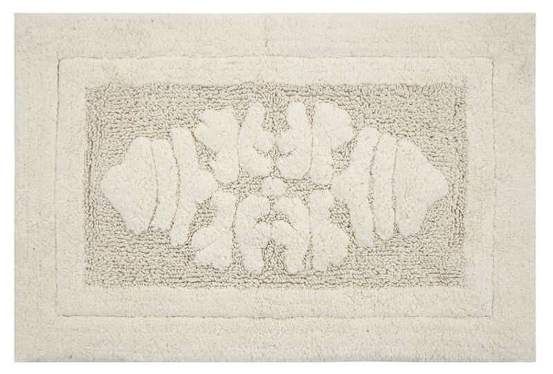 Knightsbridge Cipher 220 GSF Non Skid Back Bath Rug 17 x 24 - Light Blue